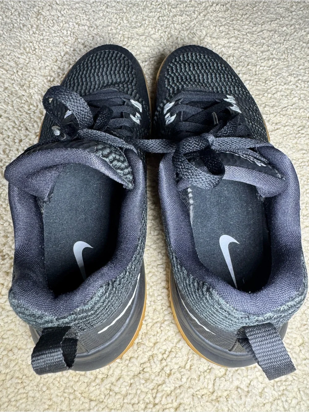 Nike Zoom Live 2 Mens Black Gum Sole Running Sneakers Size 9.5